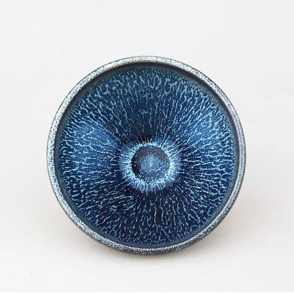 Jian zhan Handmade Blue Sky Tenmoku Tea Cup