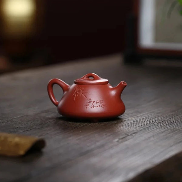 Yixing Handmade Purple Clay/Zisha Pot Bamboo Shadow